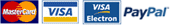 Akceptujemy karty: Visa Mastercard Visa Electron