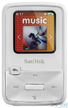 Przenony odtwarzacz mp3 SanDisk SANSA ZIP 4 GB FM biaa