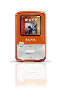 Przenony odtwarzacz mp3 SanDisk SANSA ZIP 4 GB FM pomaraczowa