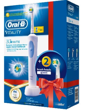 Szczoteczka elektryczna Oral-B Vitality 3D white + 2 x EB 18-2