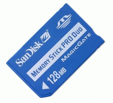 Karta pamici + adapter SanDisk MemoryStick PRO DUO 128MB+adapter MS PRO