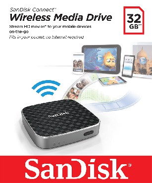 Przenona pami USB SanDisk DYSK BEZPRZEWODOWY CONNECT MEDIA DRIVE 32GB