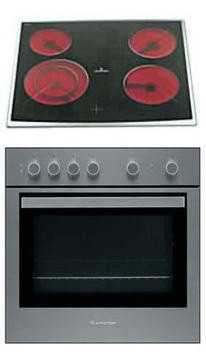 Piekarnik elektr. z pyt ceramiczn Hotpoint-Ariston H 60.1 IX + KBH 6014 IX-1