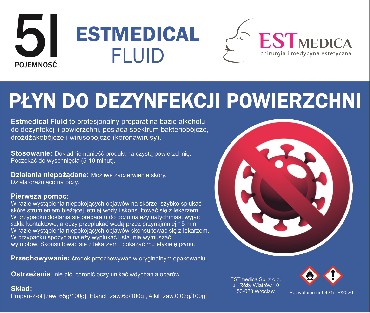 ESTMEDICAL FLUID . Pyn do dezynfekcji powierzchni - 5L