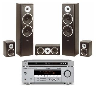 Zestaw kina domowego Yamaha RXV-357+ DVD-557+Universe