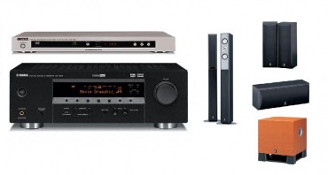 Zestaw kina domowego Yamaha RXV-359+DVD-559+NS-125F+NSP-125+YST-SW030