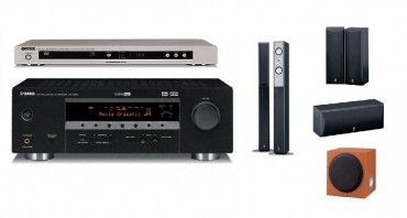 Zestaw kina domowego Yamaha RXV-359+DVD-657+NS-125F+NSP-125+YST-SW012