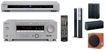 Zestaw kina domowego Yamaha RXV-459+DVD-559+NS-125F+NSP-125+YST-SW012