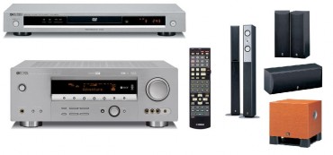 Zestaw kina domowego Yamaha RXV-459+DVD-559+NS-125F+NSP-125+YST-SW030