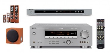 Zestaw kina domowego Yamaha RXV-459+DVD-559+Prism Emerald+YST-SW012