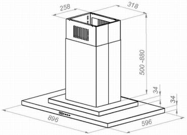 Okap wyspowy Gorenje DKW 900 M