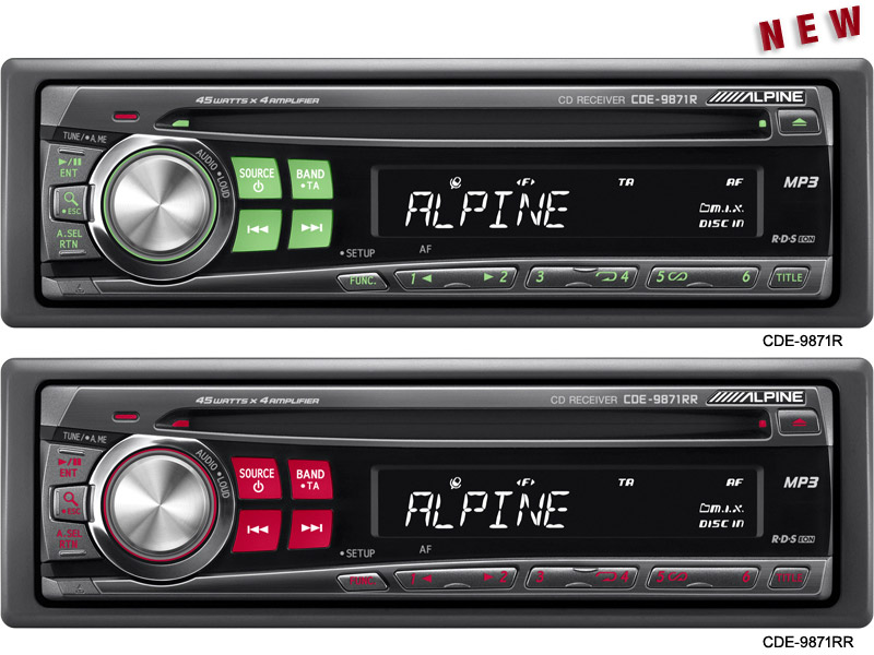 ALPINE CAR RADIO CDE-9870R RDS MP3 WMA CD RADIO PLAYER 45 WATTS X 4