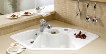 Zlewozmywak narony z ociekaczem Villeroy & Boch SOLO CORNER metallicline z.a.