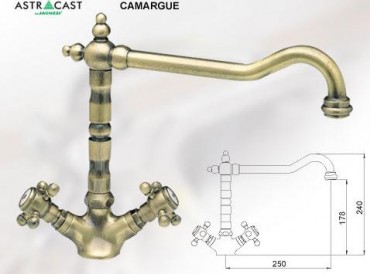 Bateria stojca dwuuchwytowa Astracast Camarque