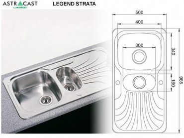 Zlewozmywak kuchenny Astracast LEGEND STRATA DEKOR