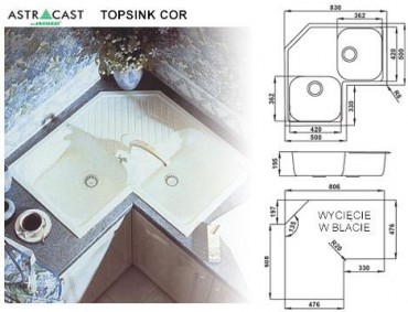 Zlewozmywak kuchenny Astracast TOPSINK COR