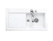 Zlewozmywak z ociekaczem Villeroy & Boch SUBWAY 50 DECOR odpyw manualny