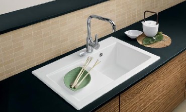 Zlewozmywak z ociekaczem Villeroy & Boch SUBWAY 45 DECOR odpyw automatyczny