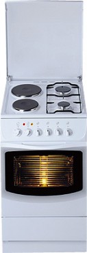 Kuchnia gazowo-elektryczna z piekarnikiem Mastercook KEG 4003 B